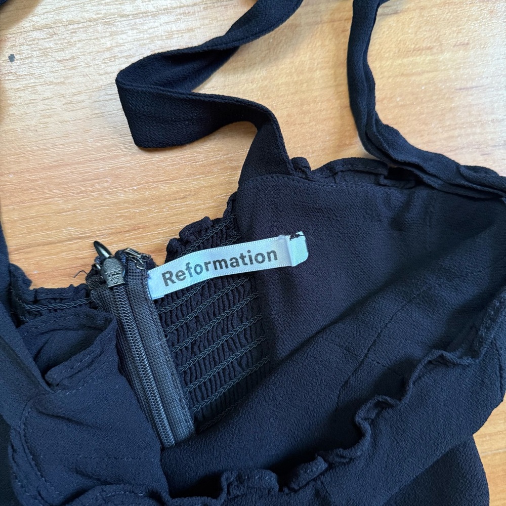 Reformation Black Mini Dress - Picture 8 of 11